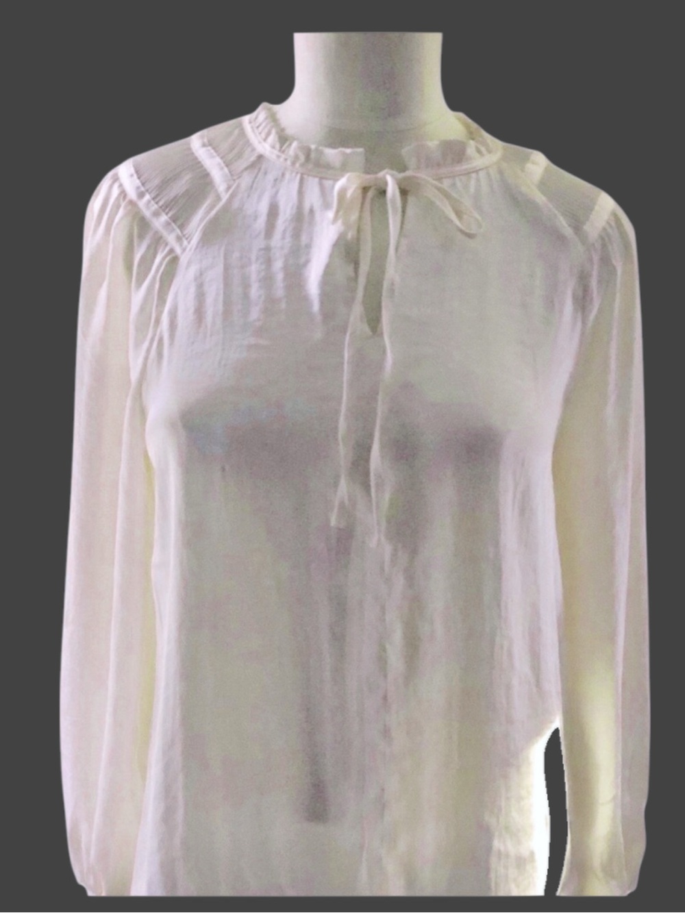 Philosophy Women’s Cream Long Sleeve Peasant Blouse Size Sm.
